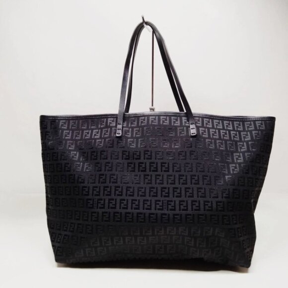 FENDI Zucchino Shopping Tote Black - Picture 1 of 9
